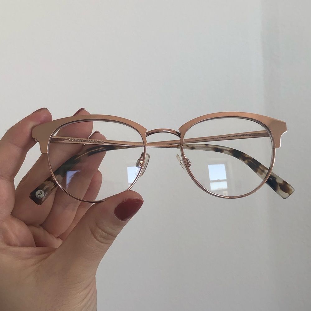 Warby Parker Blair Rose Gold Glasses